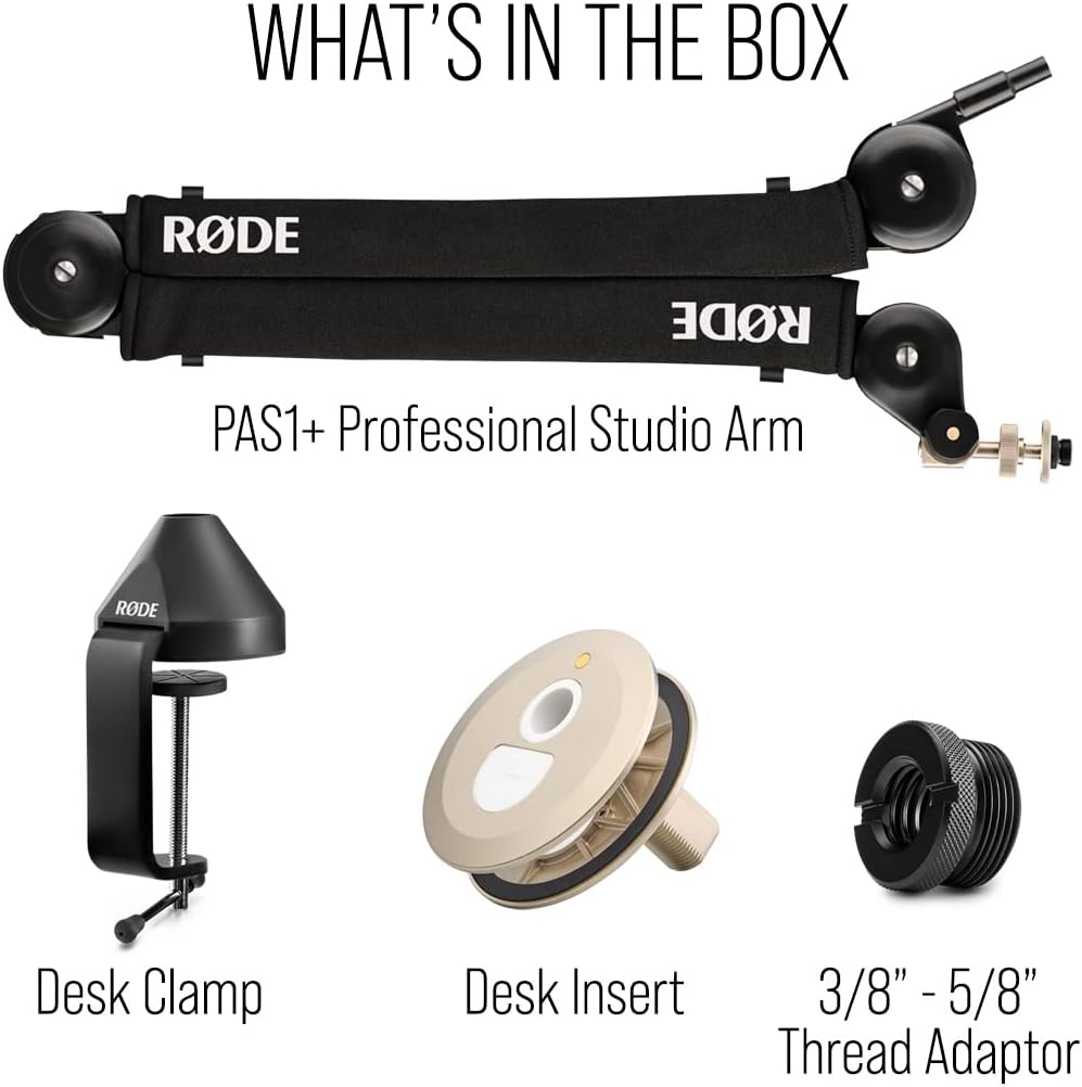 RØDE - PSA1+ Professional Studio Arm with Spring Damping and Cable Management, Black - Serious Techies