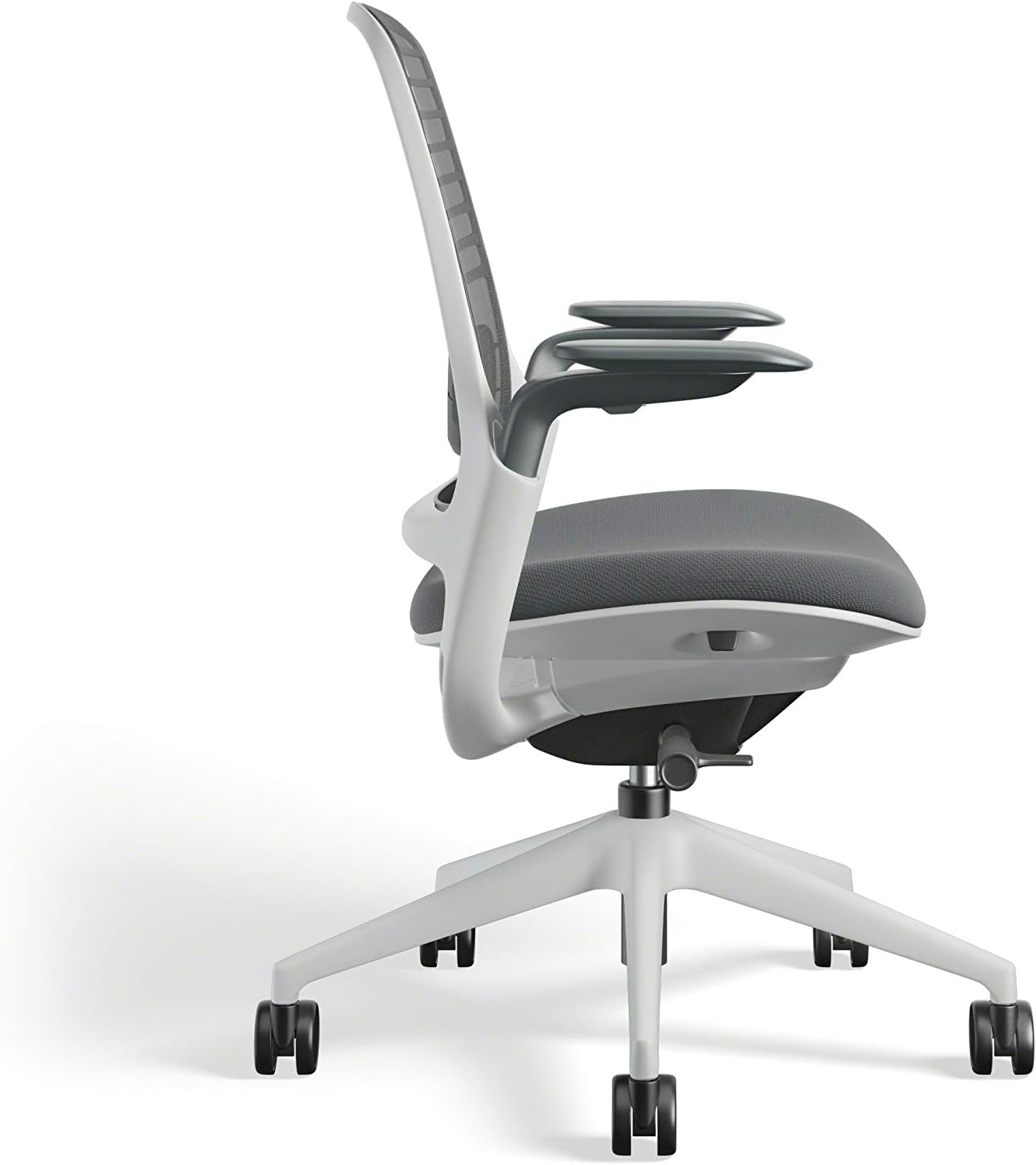 Steelcase - Series 1 Office Chair - Ergonomic Work Chair with Wheels for Carpet - Helps Support Productivity - Weight-Activated Controls, Back Supports & Arm Support - Easy Assembly - Graphite, Light - Serious Techies