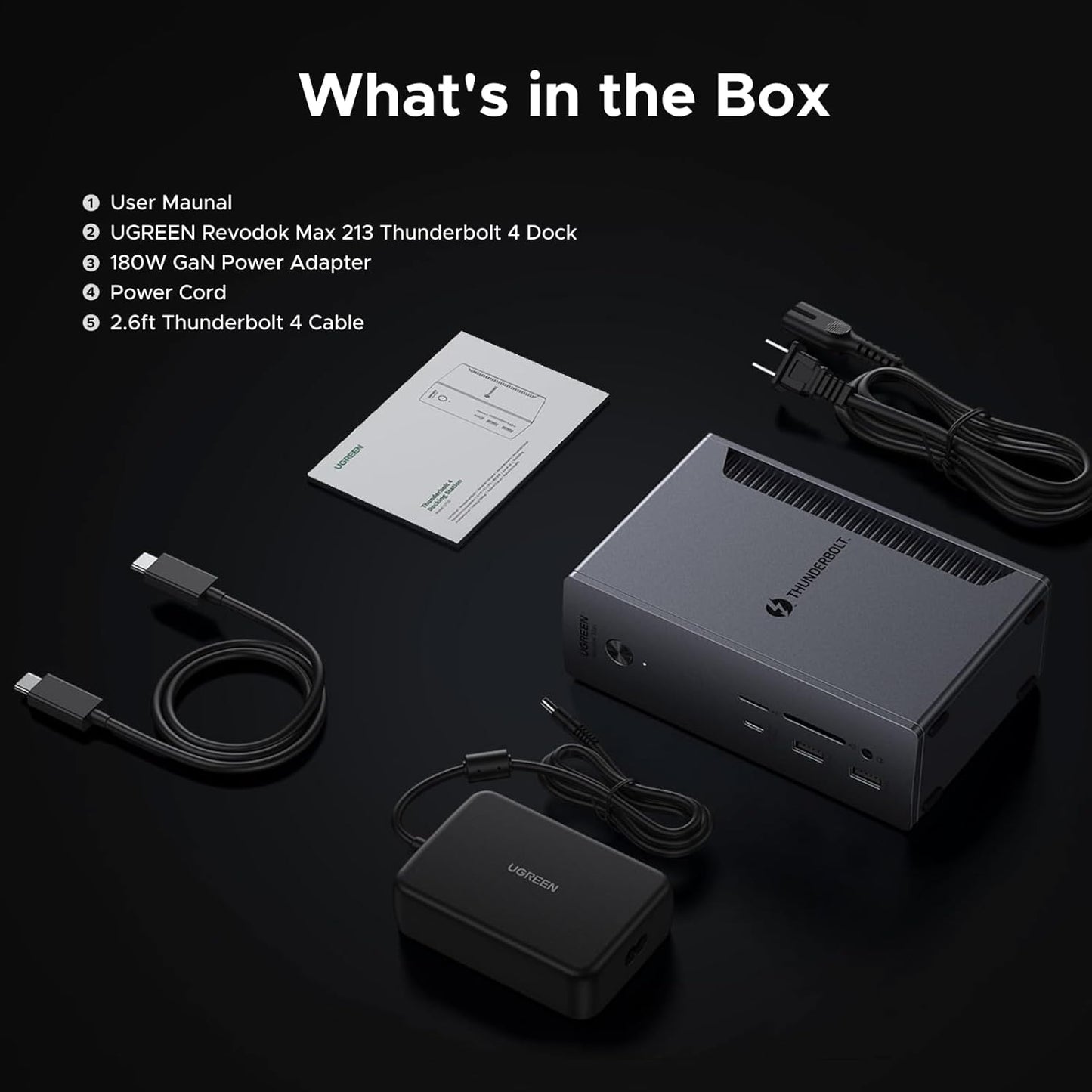 Thunderbolt 4 Dock Revodok Max 213 13-In-1 40Gbps Docking Station with Dual 4K@60Hz Single 8K Display, 90W Charging for Laptop, 2.5Gbe, SD/TF 4.0 for Macbook Surface Pro and More