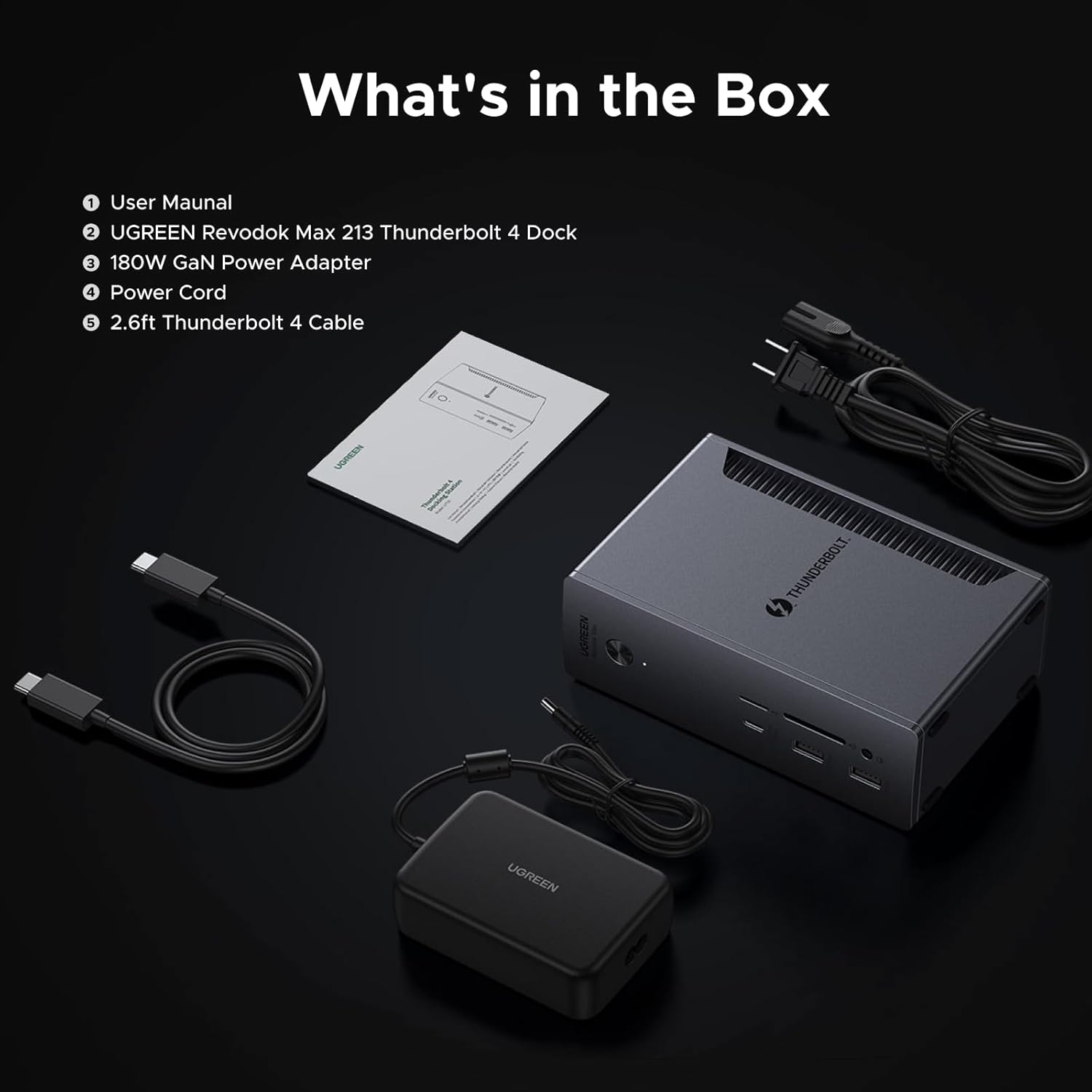 Thunderbolt 4 Dock Revodok Max 213 13-In-1 40Gbps Docking Station with Dual 4K@60Hz Single 8K Display, 90W Charging for Laptop, 2.5Gbe, SD/TF 4.0 for Macbook Surface Pro and More