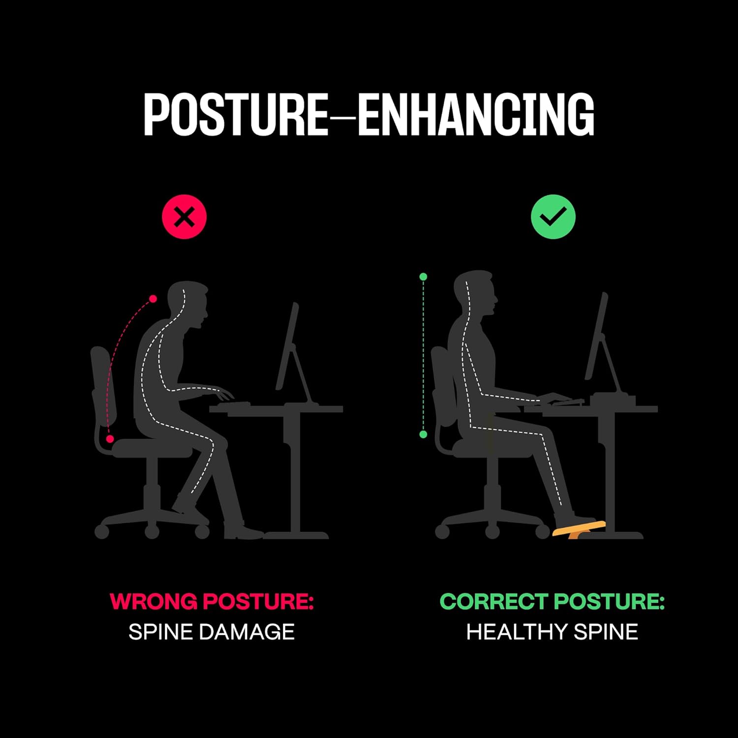 COREMINDED - Adjustable under Desk Foot Stool - Ergonomic Foot Rest with 7 Angles - Natural - Serious Techies