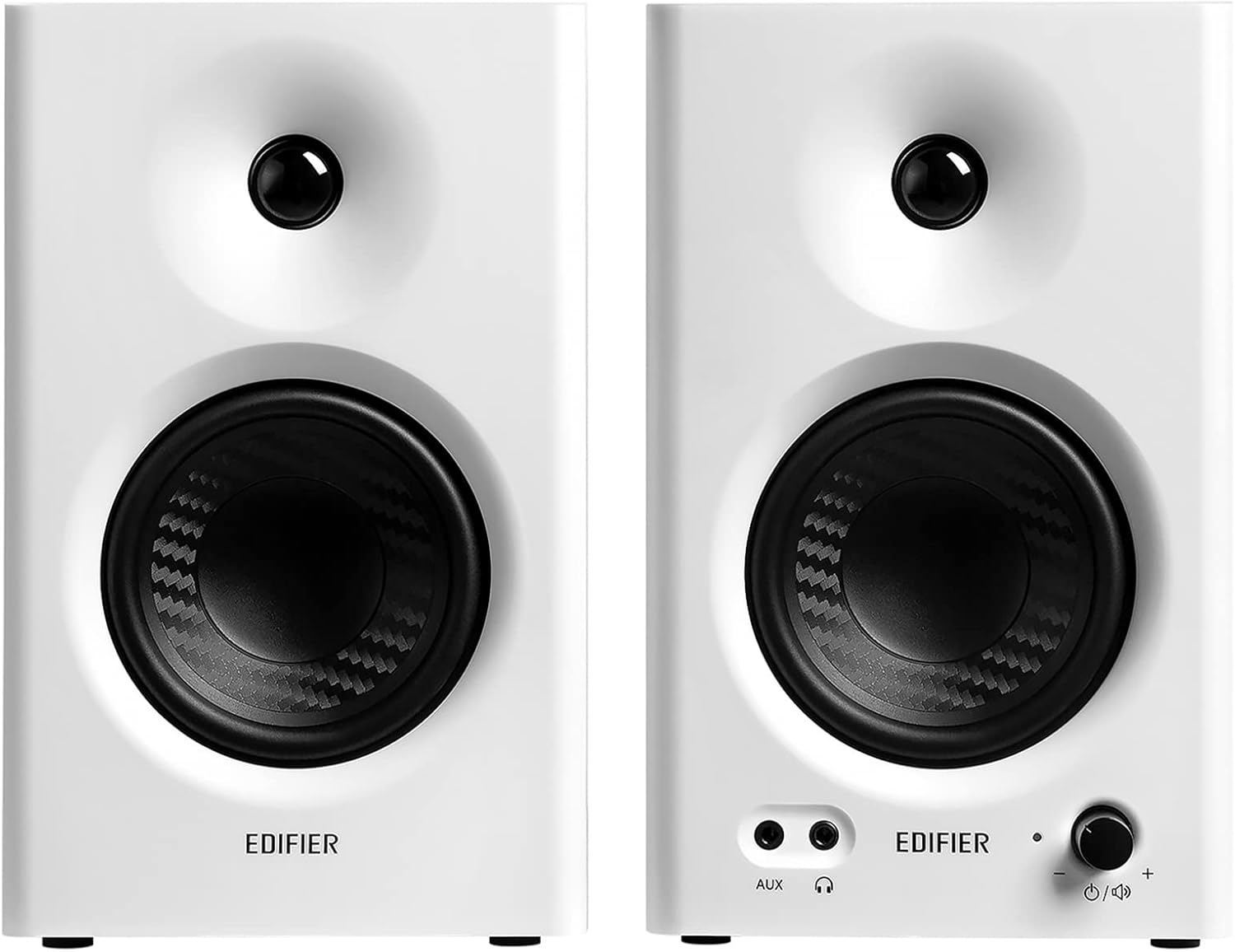 Edifier - MR4 Powered Studio Monitor Speakers, 4" Active Near-Field Monitor Speaker - White (Pair) - Serious Techies