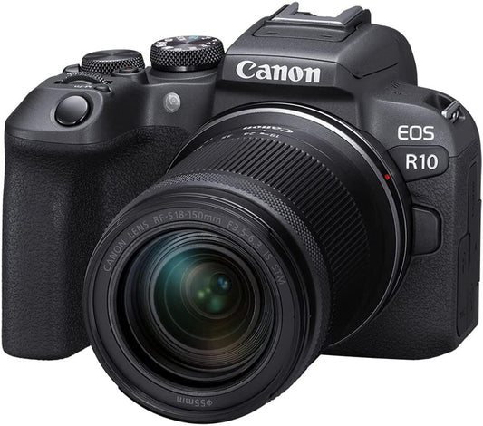 Canon- EOS R10 Rf-S18-150Mm F3.5-6.3 Is STM Lens Kit, Mirrorless Vlogging Camera, 24.2 MP, 4K Video, DIGIC X Image Processor, High-Speed Shooting, Subject Tracking, Compact, for Content Creators Black - Serious Techies