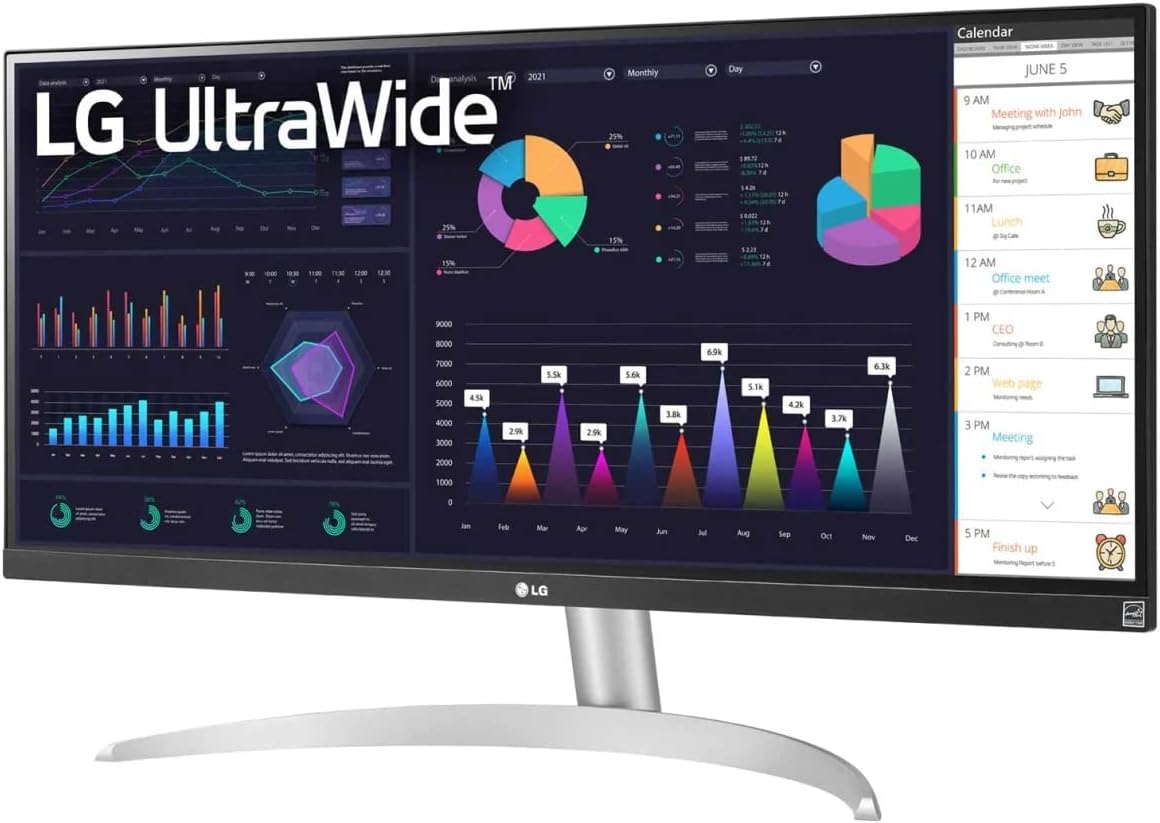 LG - Ultrawide FHD 29-Inch Computer Monitor 29WQ600-W, IPS with HDR 10 Compatibility, AMD Freesync, and USB Type-C, White/Silver - Serious Techies