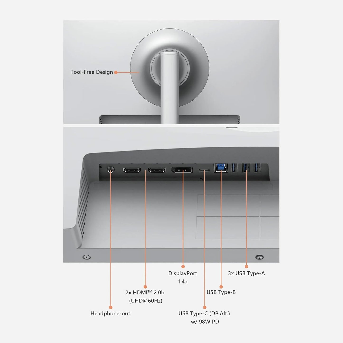 MSI - Modern MD272UPHW 27-Inch IPS 3840 X 2160 (UHD) Computer Monitor,60 Hz,Adaptive-Synch,Display HDR 400,Hdmi,Displayport,Kvm,Vesa Mountable,Height Adjustable,Speaker,White - Serious Techies