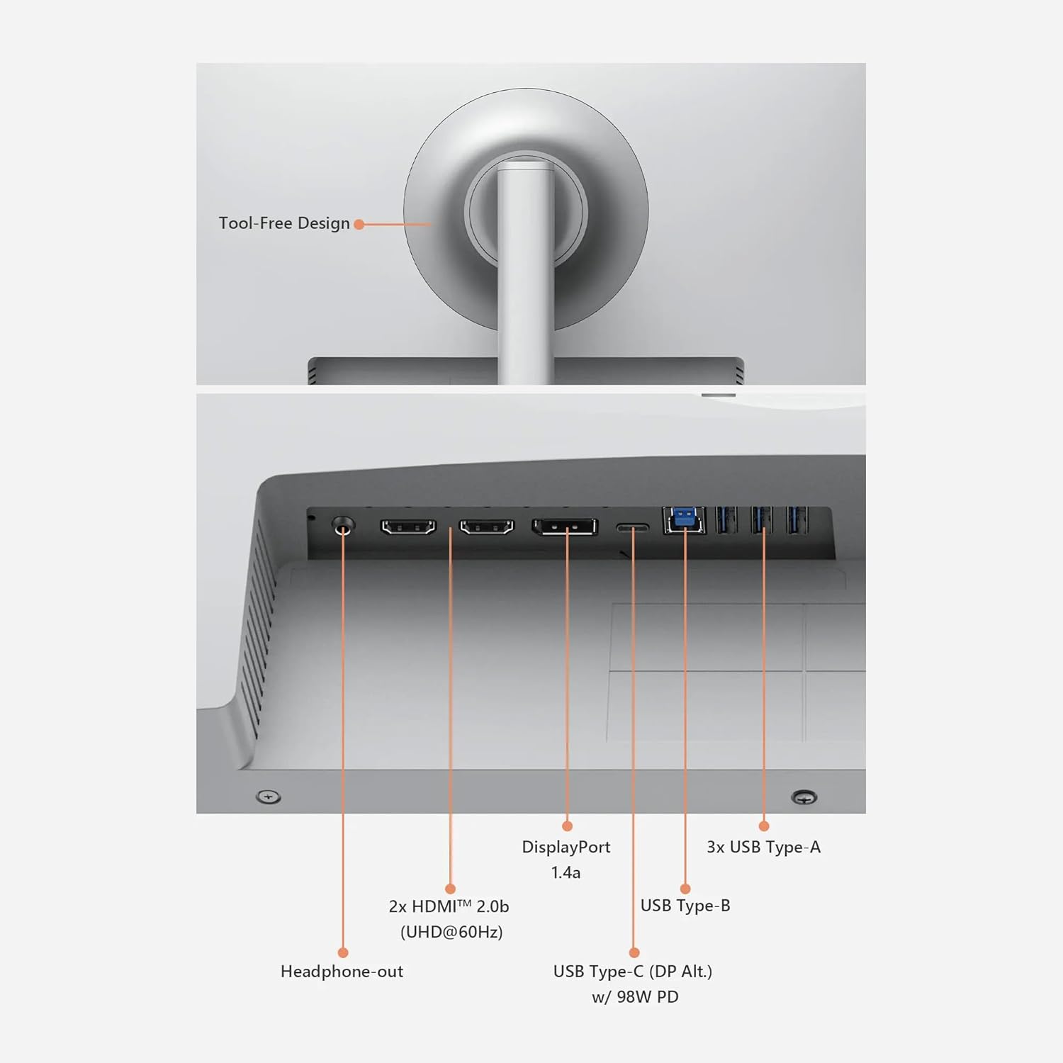 MSI - Modern MD272UPHW 27-Inch IPS 3840 X 2160 (UHD) Computer Monitor,60 Hz,Adaptive-Synch,Display HDR 400,Hdmi,Displayport,Kvm,Vesa Mountable,Height Adjustable,Speaker,White - Serious Techies