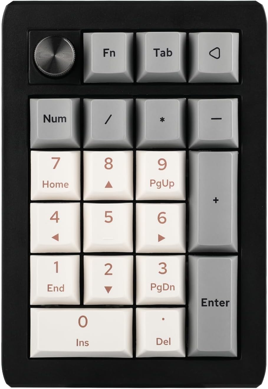 EPOMAKER - EK21 via Gasket Number Pad with 1000Mah Battery, BT 5.0/2.4Ghz/Wired Hot-Swap Numpad with Aluminum Alloy Knob, Programmable for Win/Mac/Gaming (Black Silver, Wisteria V2 Switch) - Serious Techies