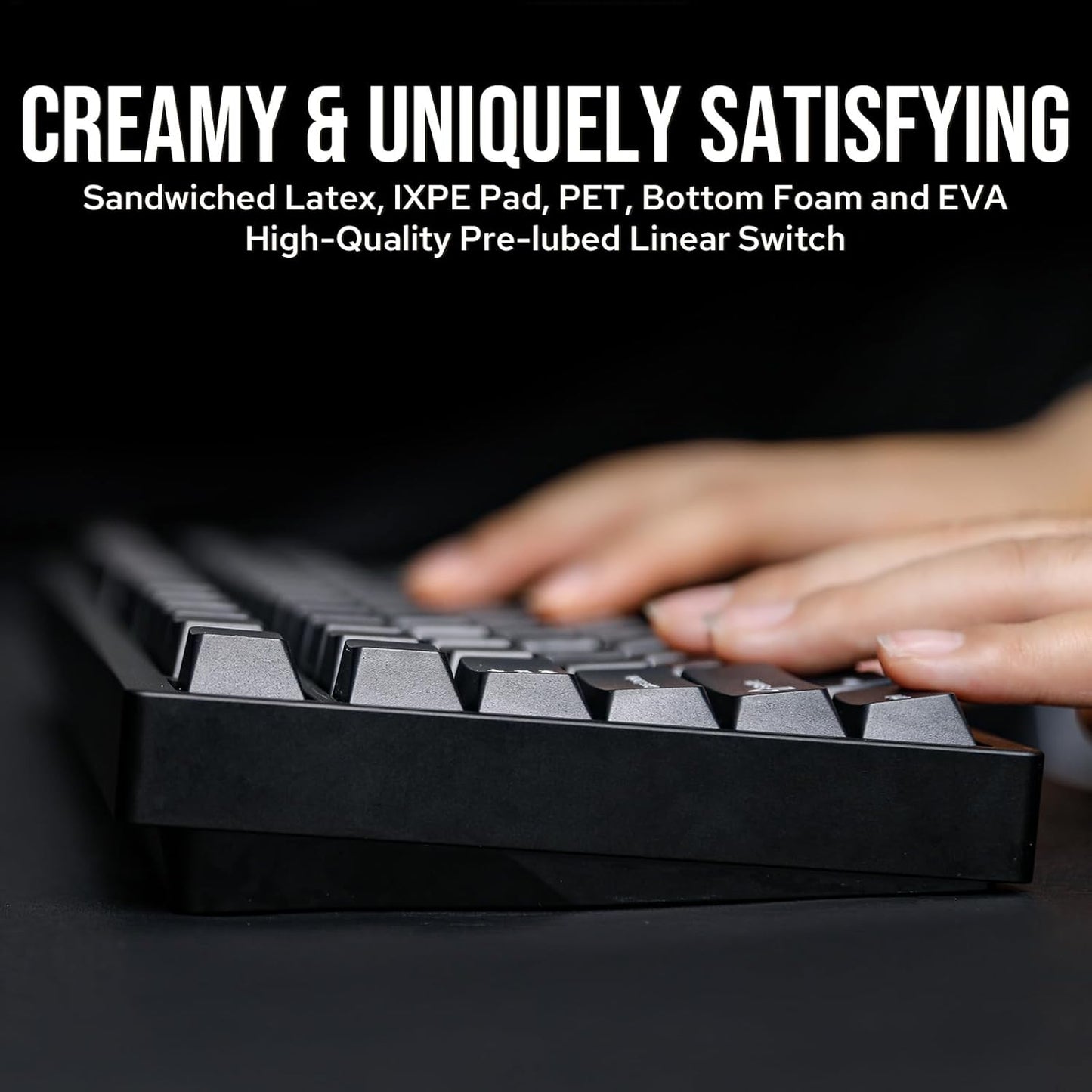 EPOMAKER - P87 TKL Aluminum Wireless Gaming Keyboard, QMK/VIA Programmable, 87% Bluetooth/2.4Ghz/Usb-C, with CNC Metal Knob and RGB Backlight (Black, Wisteria Tactile Switch) - Serious Techies