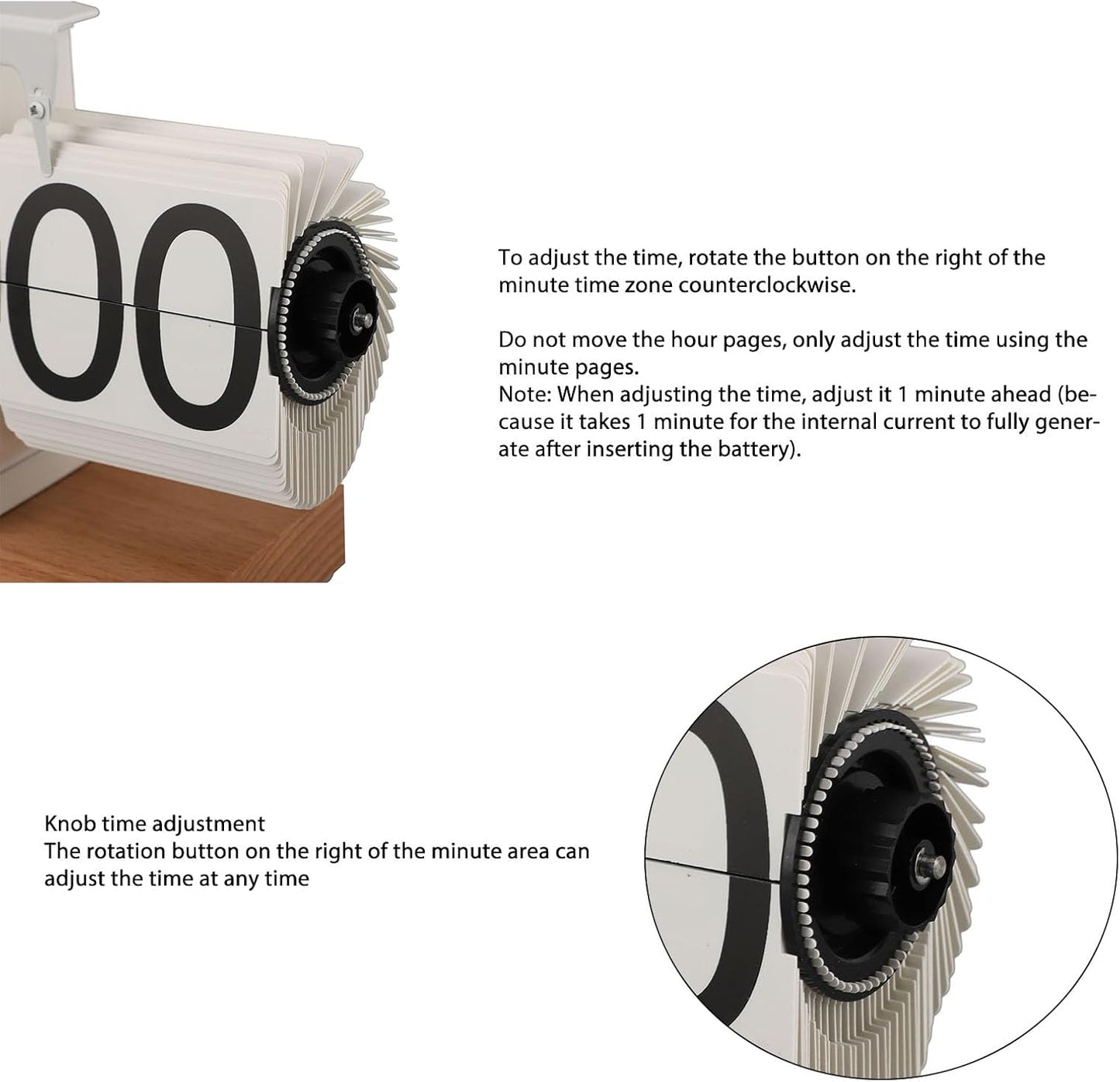 Retro Digital Flip down Clocks, Auto Flip Clock Table Clocks, Flip Clock Vintage Desk Clock for Any Environment from Home to Office(White Page)