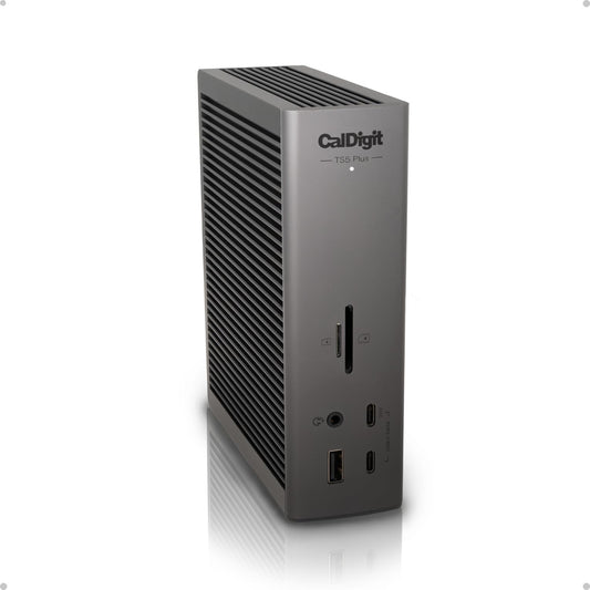 CalDigit - TS5 plus - 20 Port Thunderbolt 5 Dock, 140W Charging, 3X 80Gb/S Thunderbolt 5, 10X 10Gb/S USB Ports, Dual USB Controllers, 10Gbe, up to Dual 8K 60Hz Displays, 1.0M Braided Cable, 330W PSU - Serious Techies