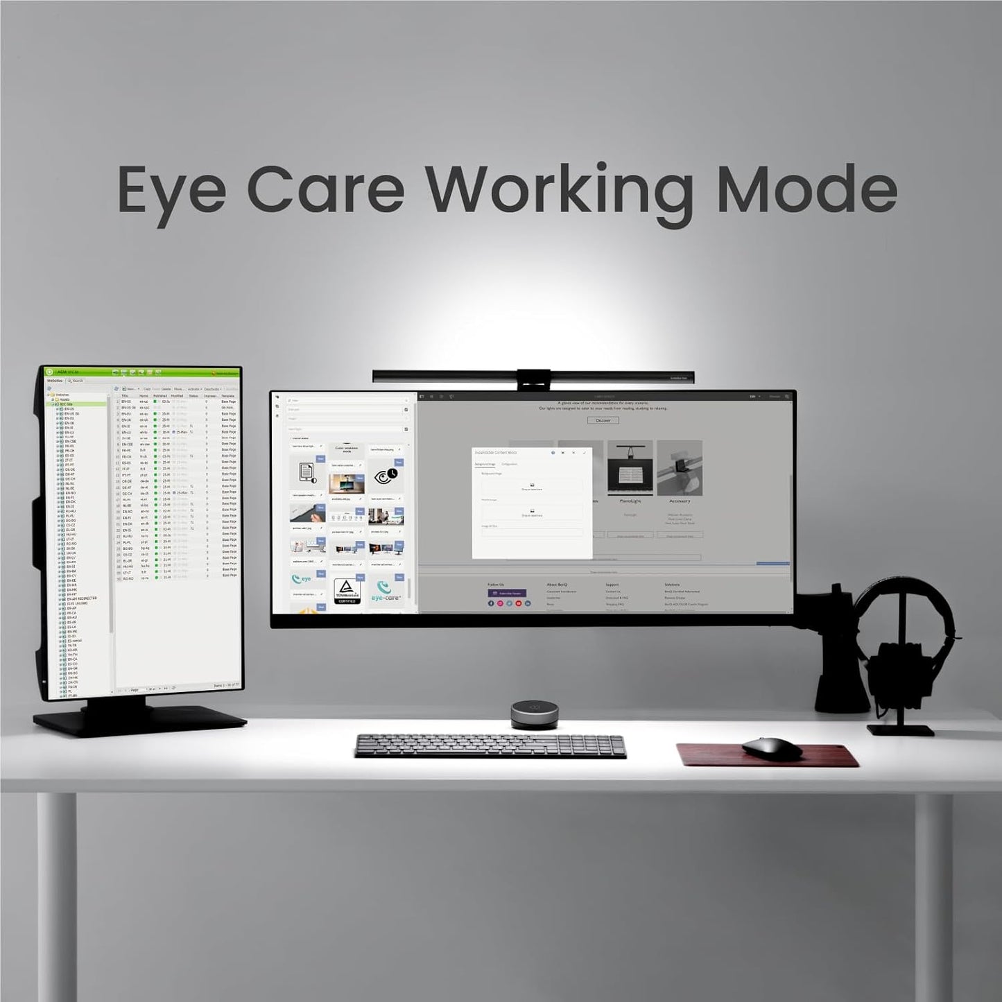 Screenbar Halo LED Monitor Light Bar - Wireless Controller, Backlight, Adjustable Brightness/Color Temperature, Eye-Care Light Bar, No Screen Glare, Space-Saving, USB Powered Lamp