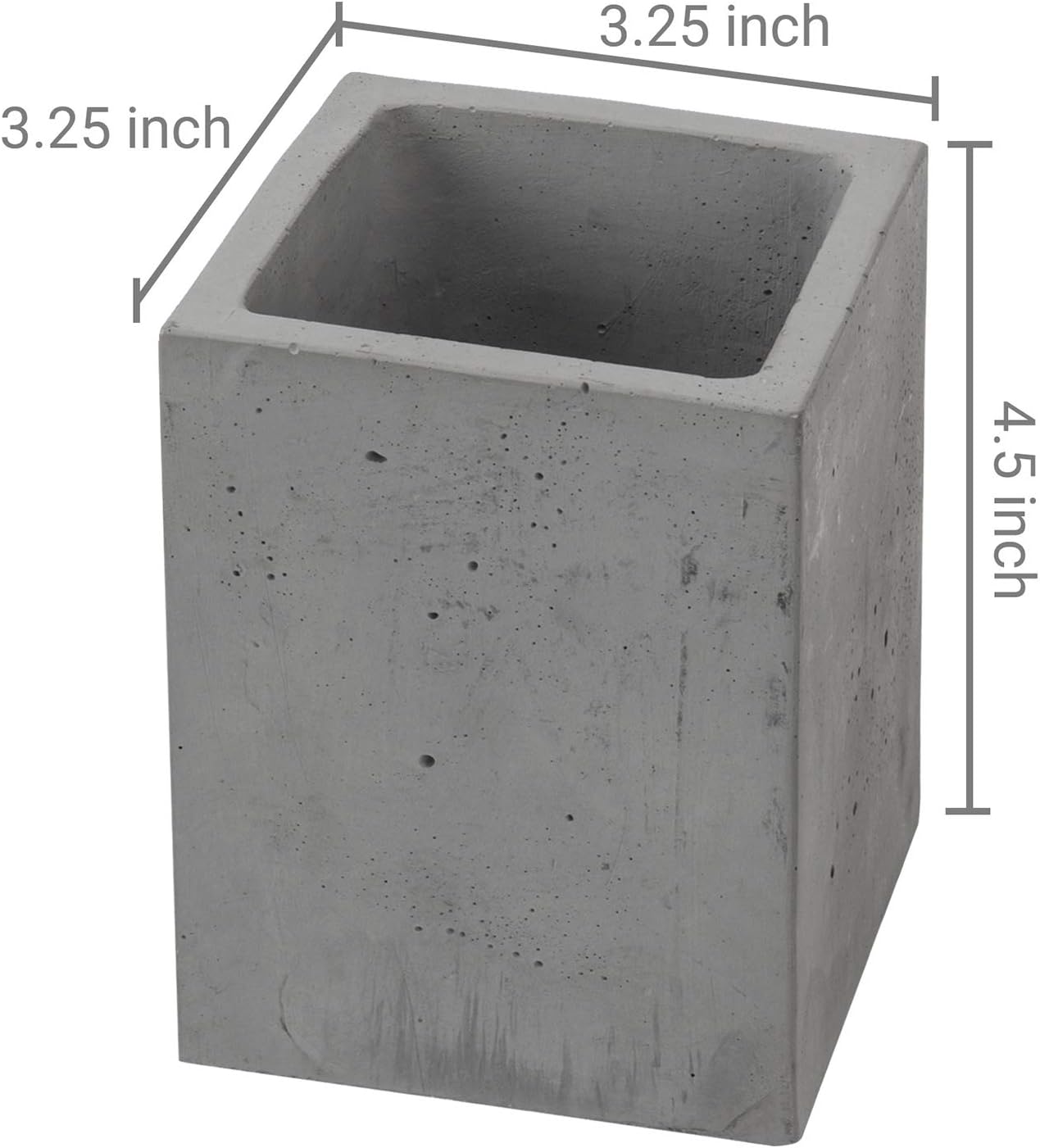 MyGift - Pen Holder Pencil Holder for Desk,Pen Cup Holder for Desk,Concrete Desktop Pencil Cup,Modern Gray-Tone,Set of 3 - Serious Techies