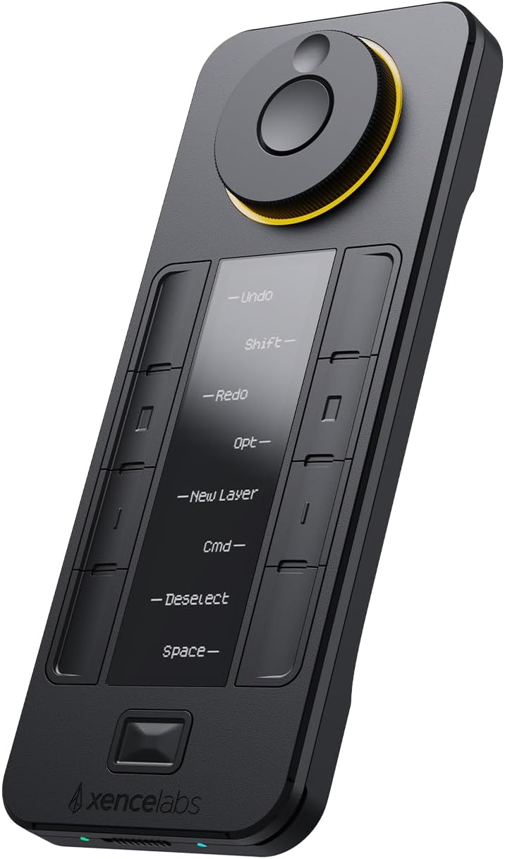 XENCELABS - Quick Keys for PC, Macbook, Desktop, Drawing Tablet, MacroPad, Pen Display, OLED Display, 44 Customizable Shortcuts Keydail for Digital Drawing, Video Editing, Photo Retouching, Windows/Macos