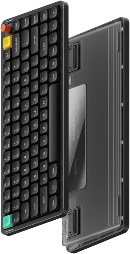 Nuphy - Air75 V3 Hot Swappable Wireless Mechanical Keyboard, 84 Keys 75% Custom Low Profile Keyboard with Knob, RGB Backlit, Gasket Mounted, Support Bluetooth/2.4Ghz/Usb-C,Blakc-Brown Nano - Serious Techies