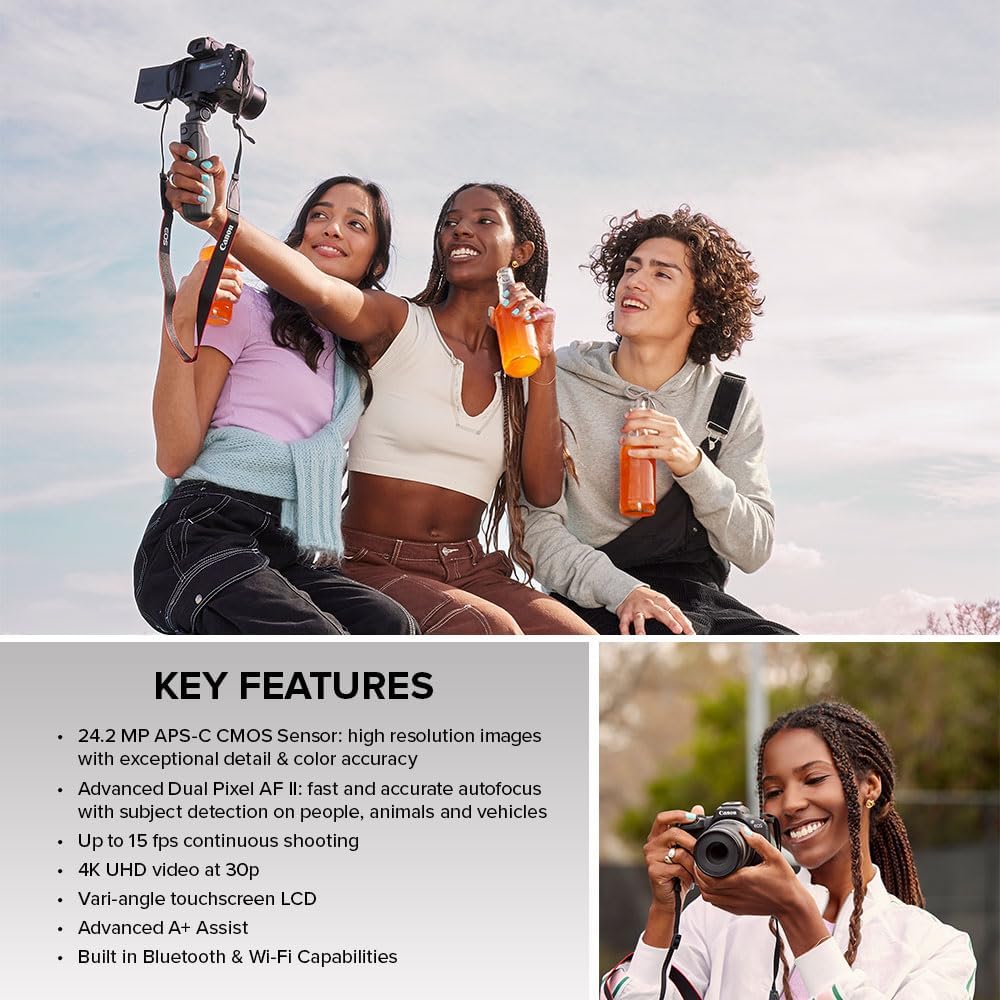 Canon - EOS R50 Mirrorless Camera Rf-S18-45Mm F4.5-6.3 Is STM Lens Kit, 24.2 Megapixel CMOS (APS-C) Sensor, 4K Video, Hybrid Camera, Photo and Video, Vlogging, Content Creator, RF Mount, White - Serious Techies