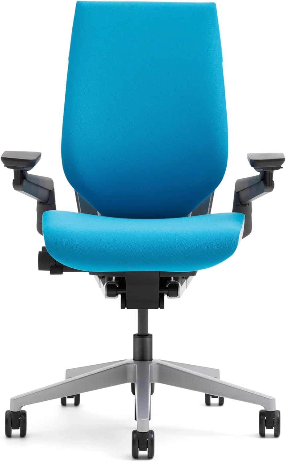 Steelcase - Gesture Office Chair - Ergonomic Work Chair with Wheels for Carpet - Comfortable - Intuitive-To-Adjust for Desk - 360-Degree Arms - Graphite Gray Fabric - Serious Techies