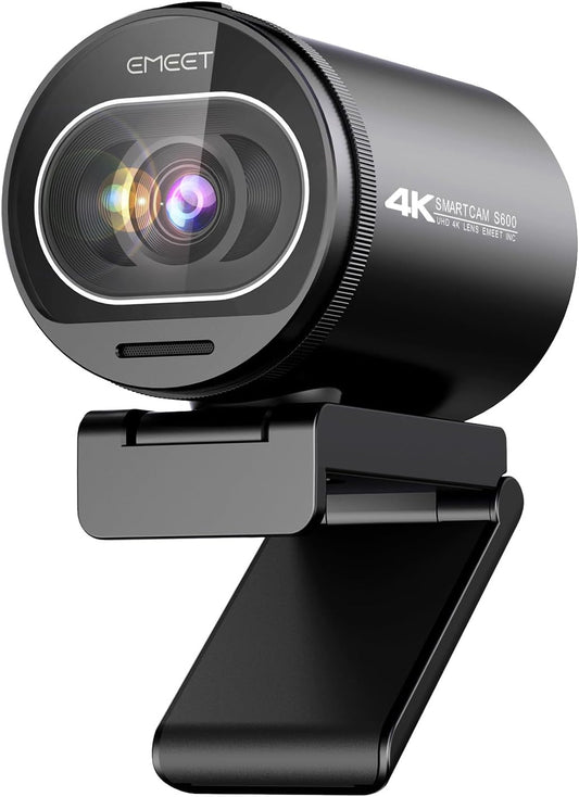 EMEET - S600 4K Webcam for Streaming - Sony 1/2.5'' Sensor, PDAF Autofocus, 1080P@60FPS, 2 Noise Reduction Mics, Built-In Privacy Cover, 73° FOV, Streaming Camera for Live Commerce/Gaming/Beauty - Serious Techies