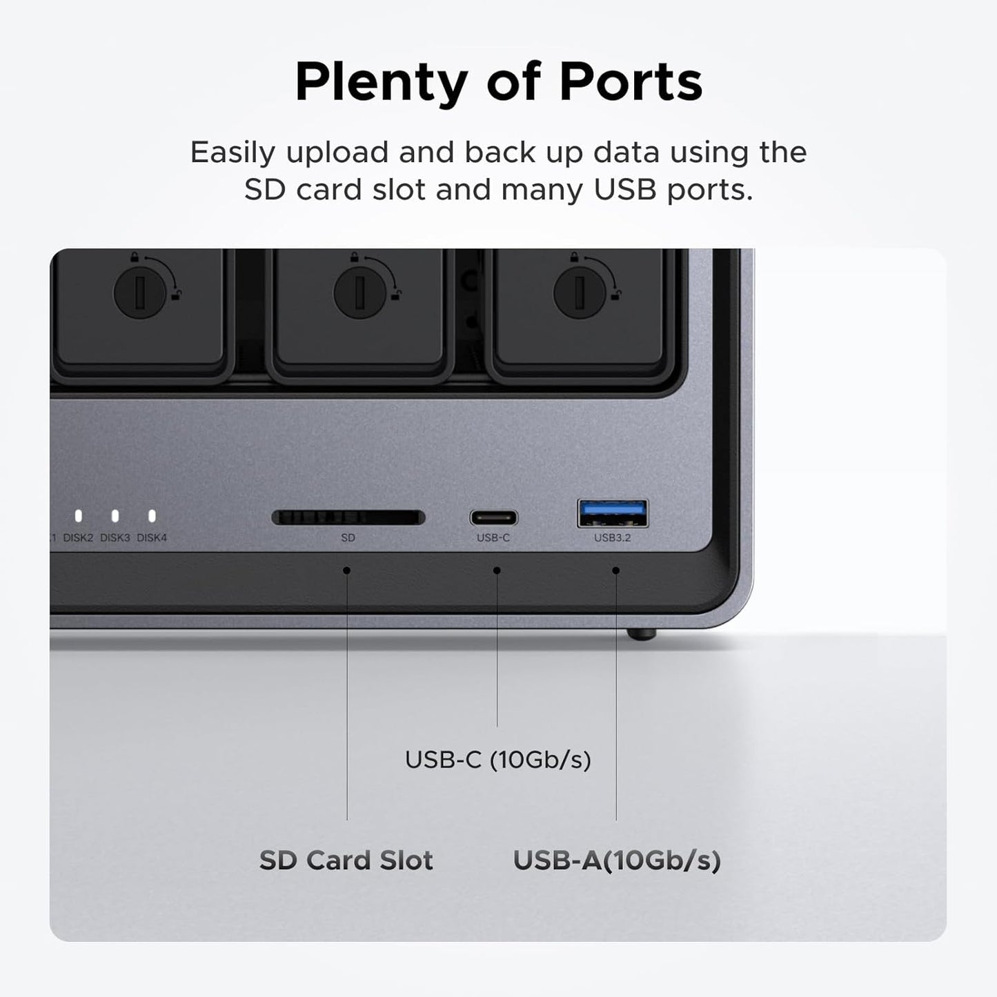 UGREEN - NASync DXP4800 4-Bay Desktop NAS, Intel N100 Quad-Core CPU, 8GB DDR5 RAM, 32G Emmc, 2X 2.5Gbe, 2X M.2 Nvme Slots, 4K HDMI, Network Attached Storage (Diskless) - Serious Techies