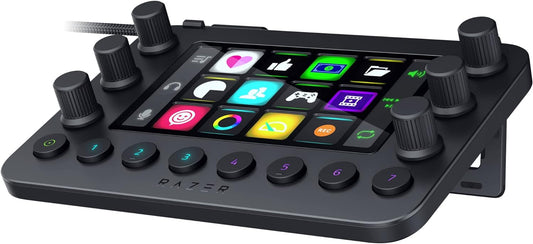 Razer - Stream Controller: All-In-One Keypad for Streaming - 12 Haptic Switchblade Keys - 6 Tactile Analog Dials - 8 Programmable Buttons - Designed for PC & Mac Compatibility - Serious Techies