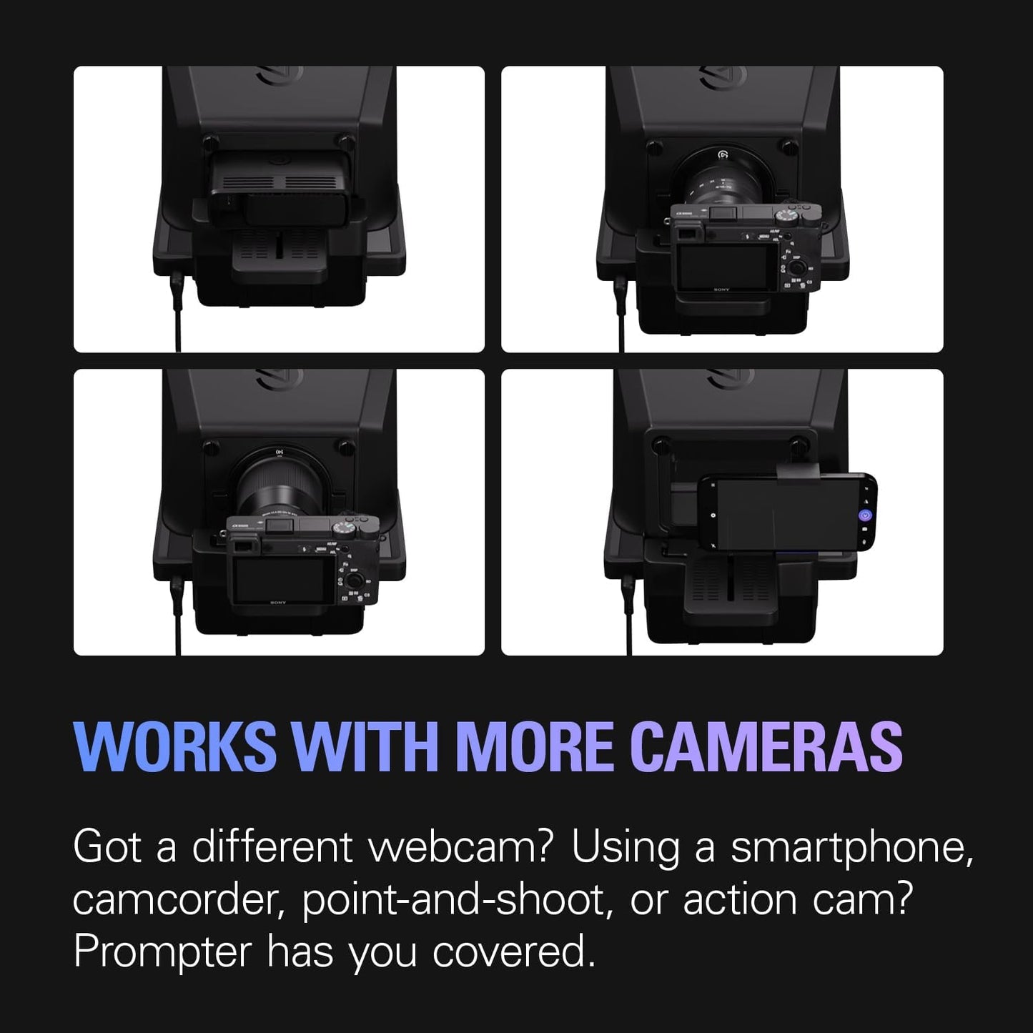Elgato - Prompter – Teleprompter with Built-In Screen for Youtube, Twitch, Zoom, MS Teams and More, Supports Dslr/Webcam/Smartphone, Drag & Drop Monitor Display, Works with Mac/Pc & Stream Deck - Serious Techies
