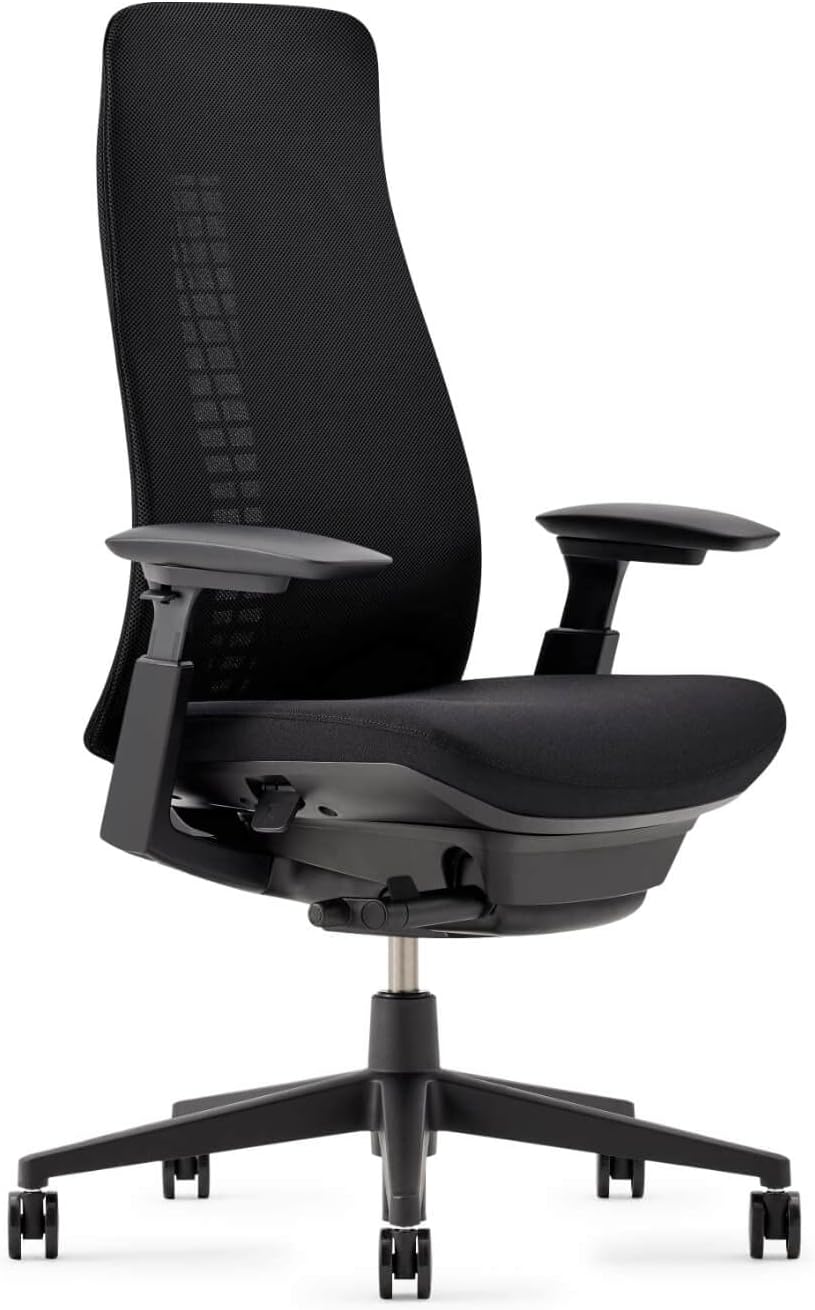Haworth - Fern Office Chair – Ergonomic and Stylish Desk Chair with Breathable Mesh Finish - without Lumbar Support (River Rock) - Serious Techies