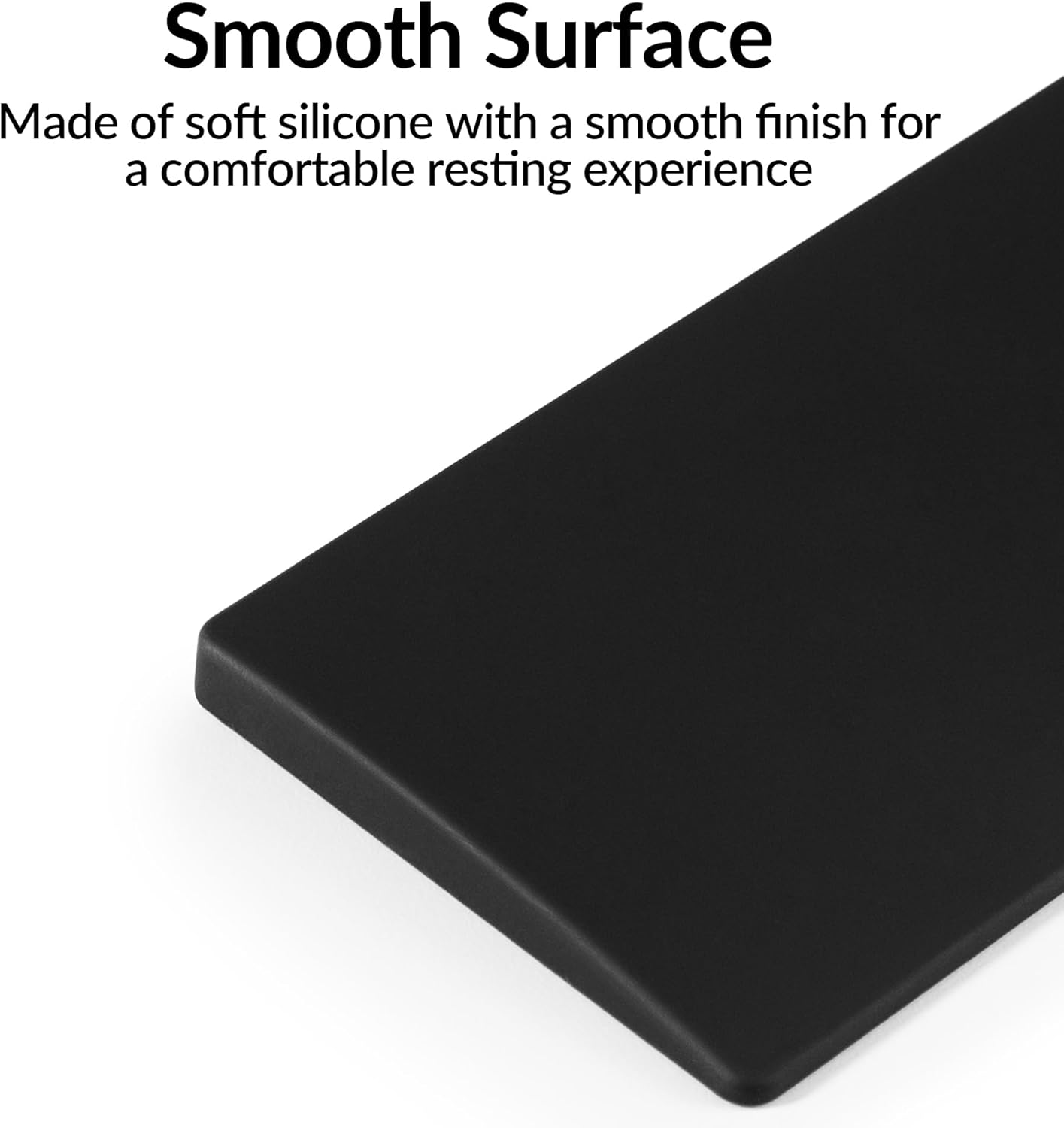 Keychron - Silicone Palm Rest for K5 SE / K5 Max / K5 Pro – 16.69" Wrist Support for Full-Size Low Profile Mechanical Keyboards, Smooth & Washable with Honeycomb Base, Black - Serious Techies