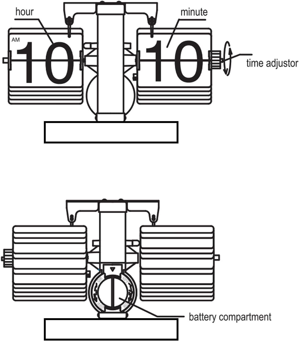 Retro Digital Flip down Clocks, Auto Flip Clock Table Clocks, Flip Clock Vintage Desk Clock for Any Environment from Home to Office(White Page)