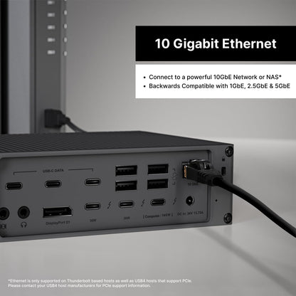 CalDigit - TS5 plus - 20 Port Thunderbolt 5 Dock, 140W Charging, 3X 80Gb/S Thunderbolt 5, 10X 10Gb/S USB Ports, Dual USB Controllers, 10Gbe, up to Dual 8K 60Hz Displays, 1.0M Braided Cable, 330W PSU - Serious Techies