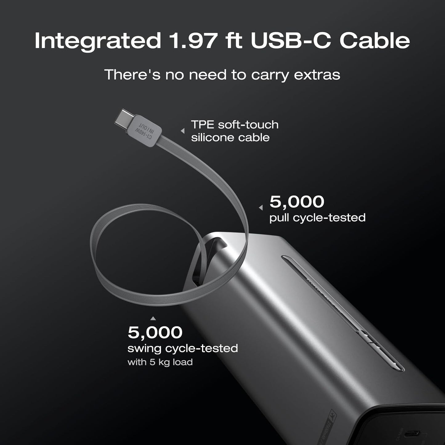 ECOFLOW - Rapid Pro Power Bank (27650Mah, 300W, 140W Built-In Cable), 4-Port Portable Charger W/ 140W Output, up to 320W Recharge, Compatible with Iphone Series, Samsung, Laptop and More - Serious Techies