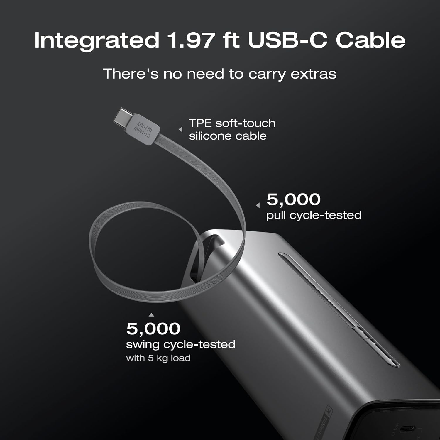 ECOFLOW - Rapid Pro Power Bank (27650Mah, 300W, 140W Built-In Cable), 4-Port Portable Charger W/ 140W Output, up to 320W Recharge, Compatible with Iphone Series, Samsung, Laptop and More - Serious Techies