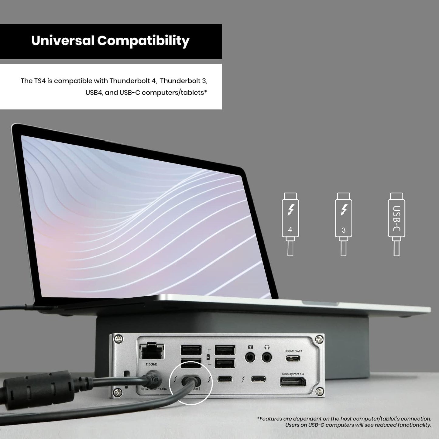 CalDigit - TS4 Thunderbolt 4 Dock - 18 Ports, 98W Charging, 40Gb/S Thunderbolt 4, USB-A/C, 2.5Gbe, 8K/6K Displays, Mac/Pc/Chrome Compatible - Serious Techies