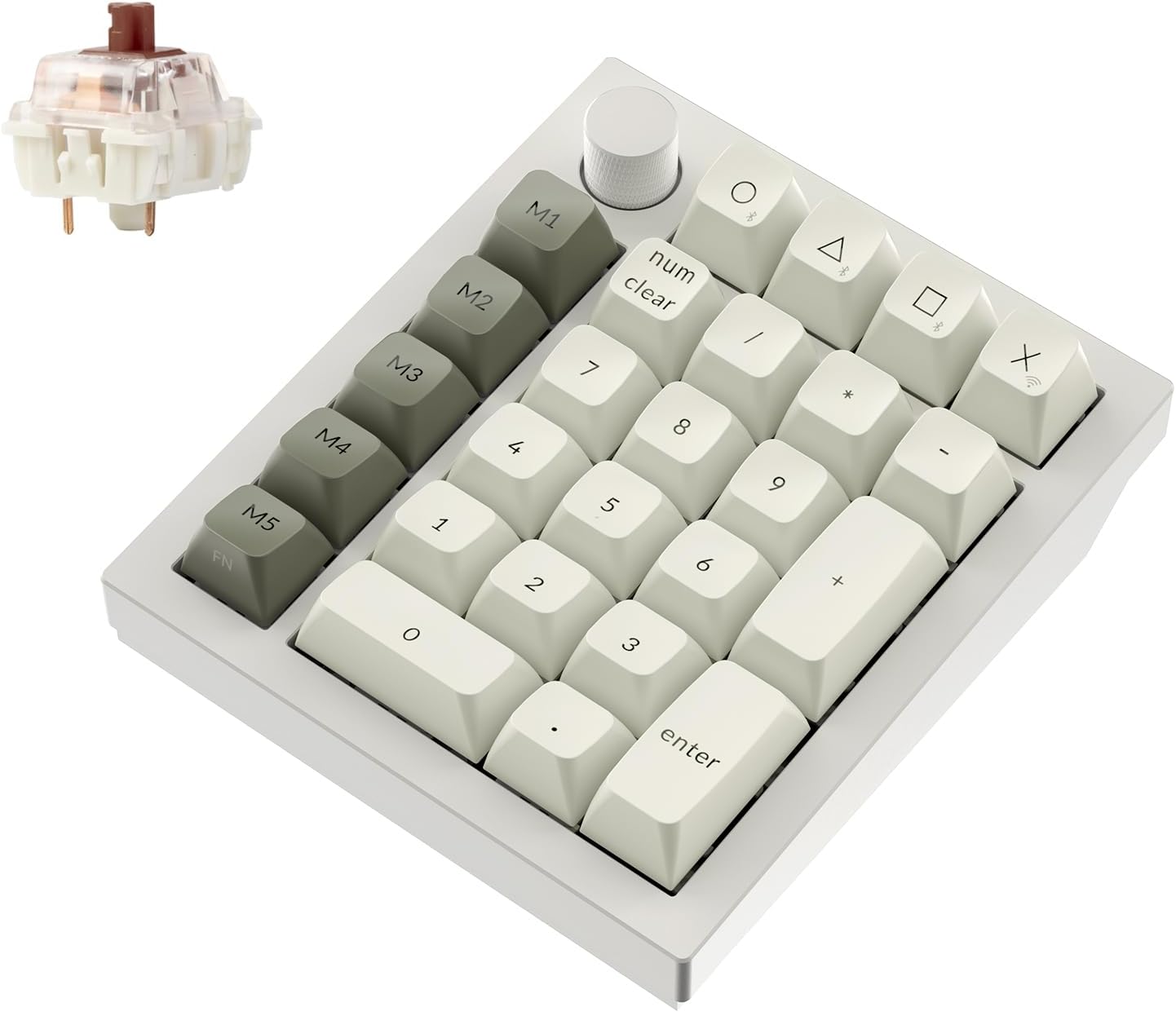 Keychron - Q0 Max Wireless Custom Mechanical Numpad, 2.4 Ghz/Bluetooth 5.1/Wired QMK Number Pad, RGB Hot-Swappable with Gateron Banana Switch for Laptop Mac Windows Linux - Black - Serious Techies