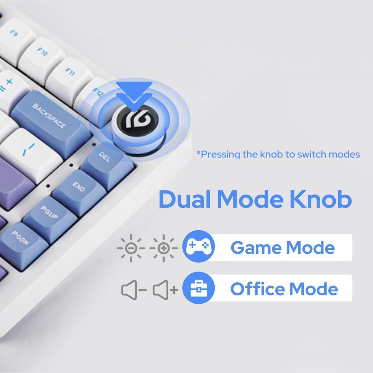 EPOMAKER X LEOBOG - Hi75 Aluminum Alloy Wired Mechanical Keyboard, Programmable Gasket-Mounted Gaming Keyboard with Mode-Switching Knob, Hot Swappable, NKRO, RGB (White Purple, Nimbus V3 Switch) - Serious Techies