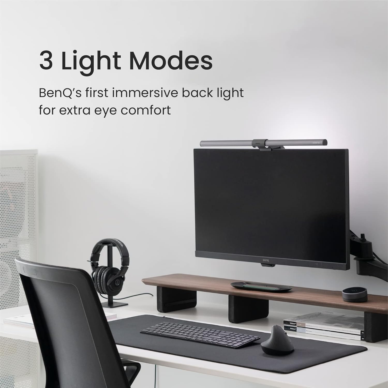 Screenbar Halo LED Monitor Light Bar - Wireless Controller, Backlight, Adjustable Brightness/Color Temperature, Eye-Care Light Bar, No Screen Glare, Space-Saving, USB Powered Lamp