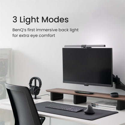 Screenbar Halo LED Monitor Light Bar - Wireless Controller, Backlight, Adjustable Brightness/Color Temperature, Eye-Care Light Bar, No Screen Glare, Space-Saving, USB Powered Lamp