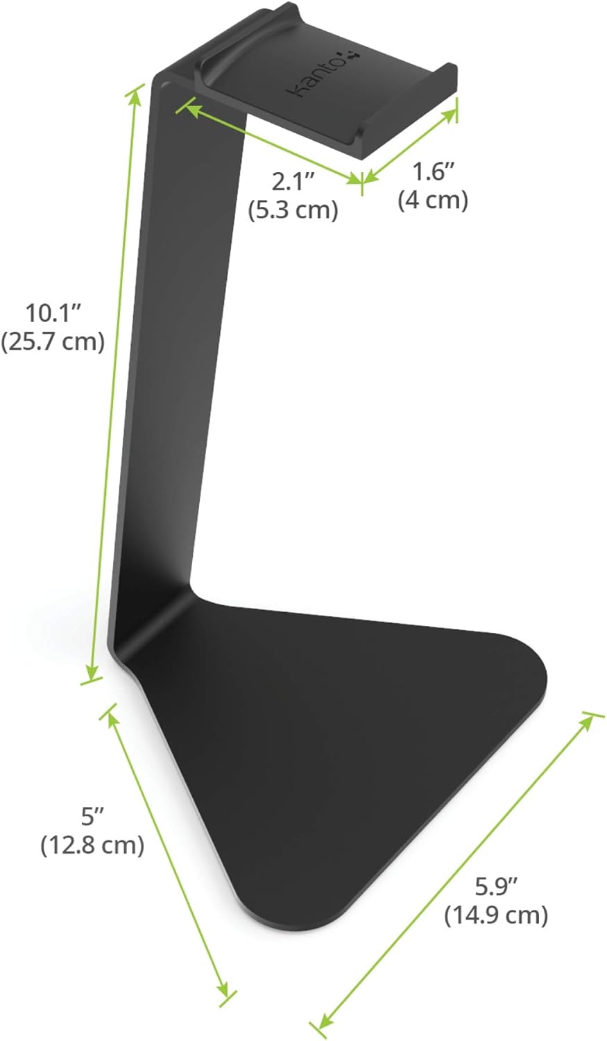 H1 Universal Headphone Stand with Curved Silicone Padding | Black