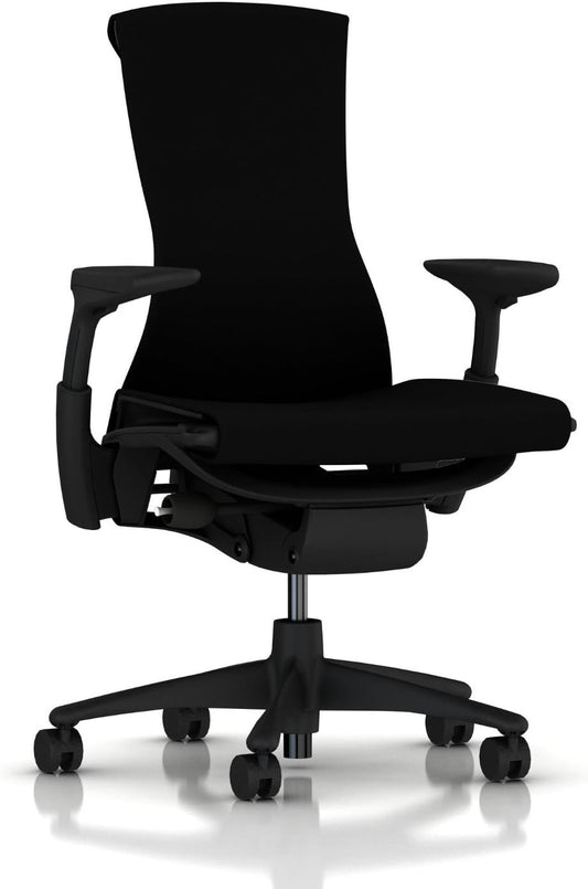 Herman Miller - Embody Ergonomic Office Chair | Fully Adjustable Arms and Carpet Casters | Black Rhythm - Serious Techies