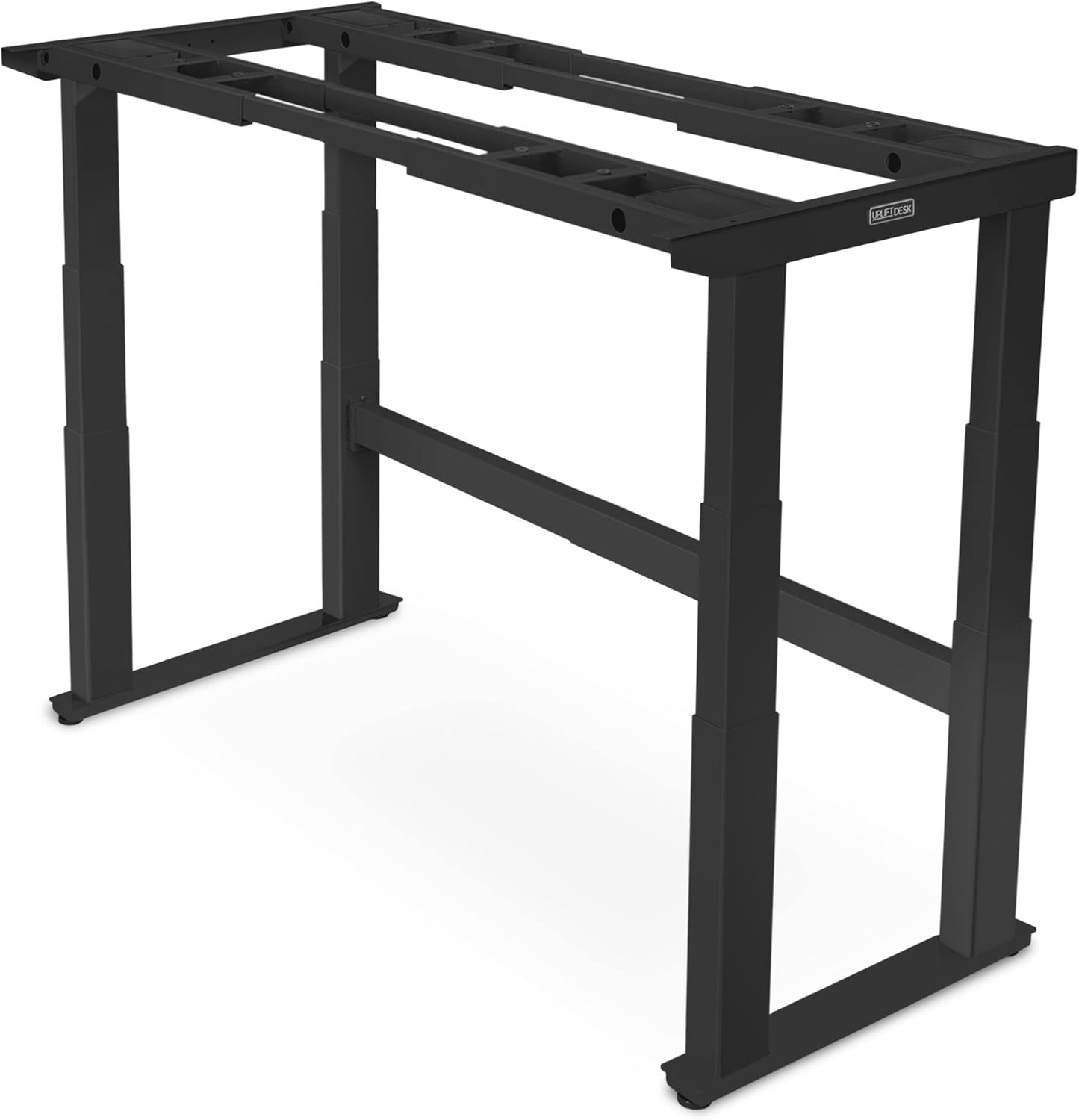 Uplift - Desk 2-Leg V2-Commercial C-Frame Height Adjustable Standing Desk Frame (Black), No Desktop, Advanced Memory Keypad, Free Wire Tray - Serious Techies