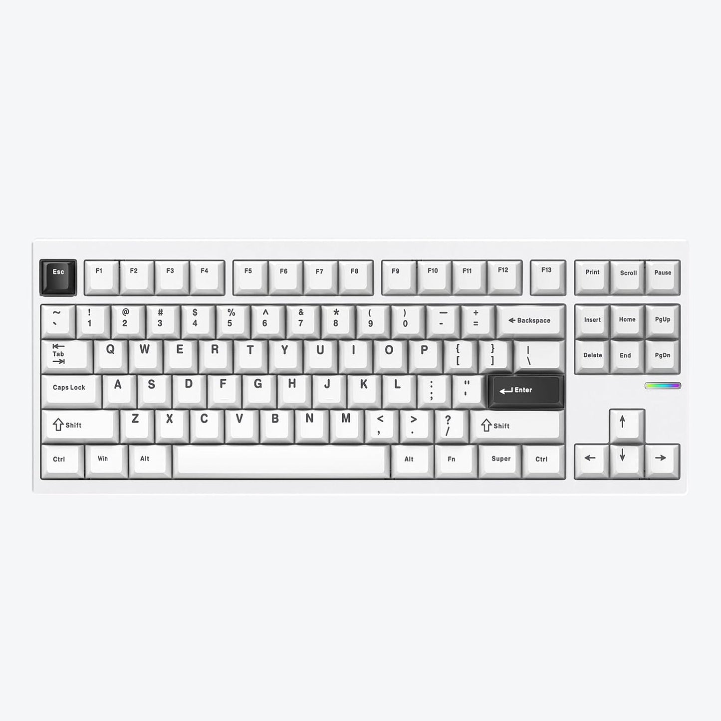 MCHOSE - GX87 Ultra Wireless Mechanical Keyboard TKL 80% Gaming Keyboard Creamy QMK/VIA CNC Aluminum Usb-C/Bt5.0/2.4Ghz 8000Mah Battery Custom Hot Swappable RGB Backlit for Windows/Mac/Pc White - Serious Techies