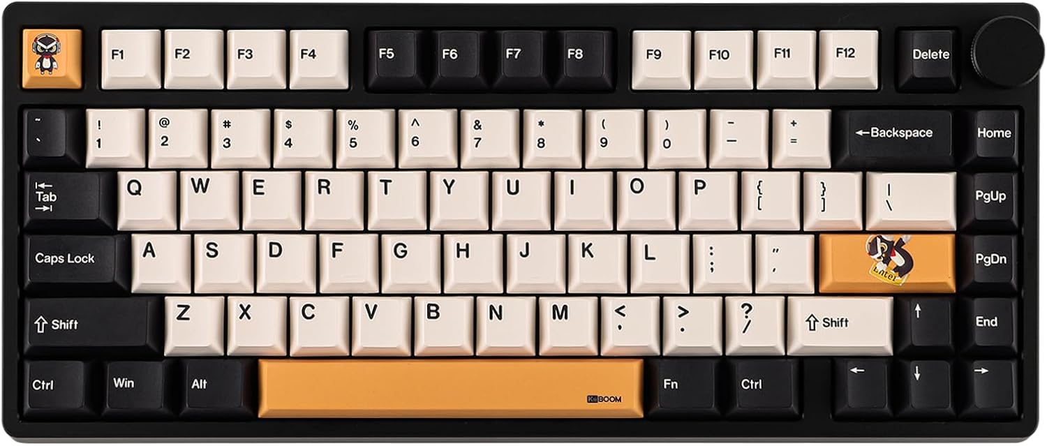 KiiBoom - Moonshadow V2 75% Wireless Aluminum Gaming Keyboard, QMK&VIA Programmable, Bt5.0/2.4Ghz/Usb-C, Hot-Swappable Creamy Mechanical Keyboard with FR4 Plate, Knob, 4000Mah Battery (Silver) - Serious Techies
