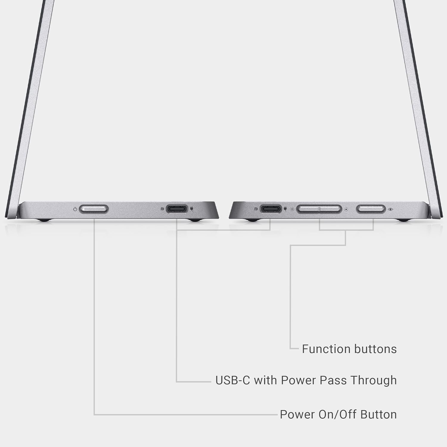Dell - 14 Portable Monitor - P1424H - 14-Inch Full HD (1080P) 1920 X 1080, IPS Panel, USB-C Connectivity, Comfortview, 3-Year Advanced Exchange Service - Silver - Serious Techies
