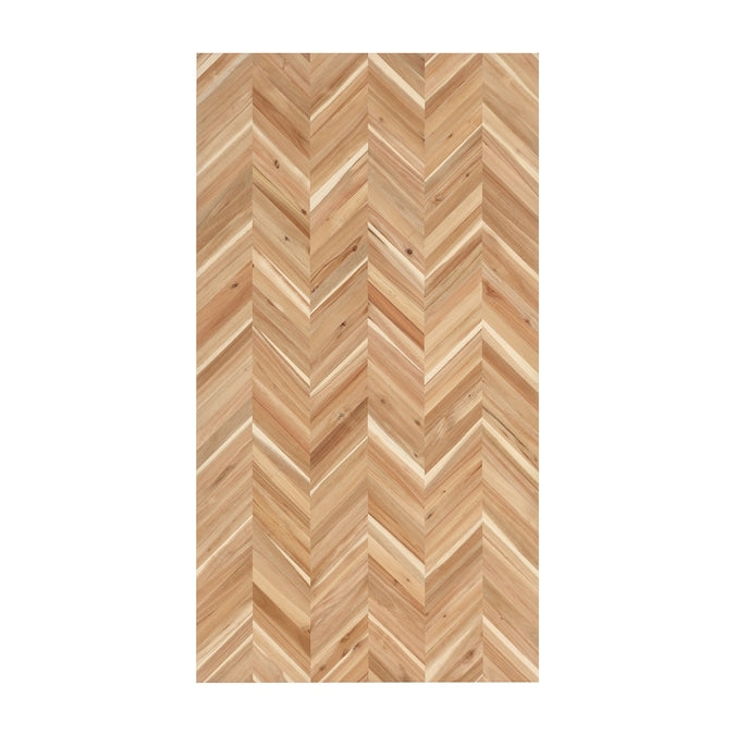 allen + roth - Unfinished 6-Ft X 39-In X 1.5-In Natural Chevron Acacia Wood Butcher Block Countertop - Serious Techies