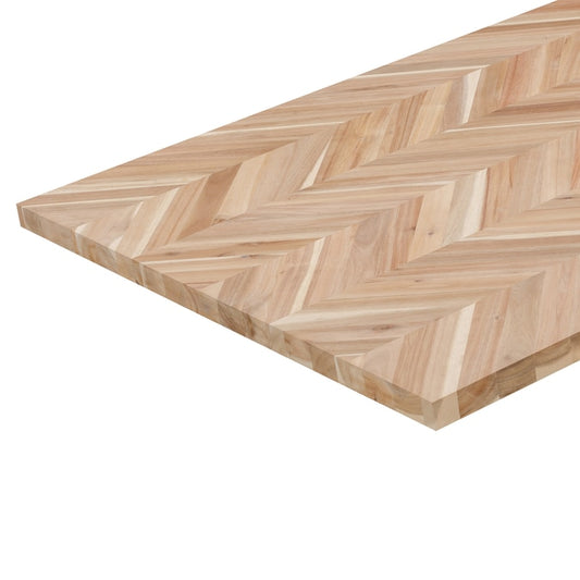 allen + roth - Unfinished 6-Ft X 39-In X 1.5-In Natural Chevron Acacia Wood Butcher Block Countertop - Serious Techies