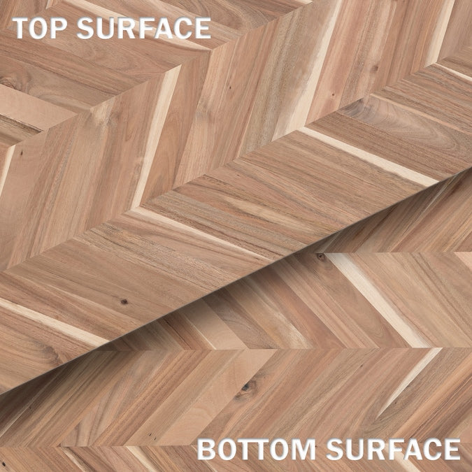 allen + roth - Unfinished 6-Ft X 39-In X 1.5-In Natural Chevron Acacia Wood Butcher Block Countertop - Serious Techies