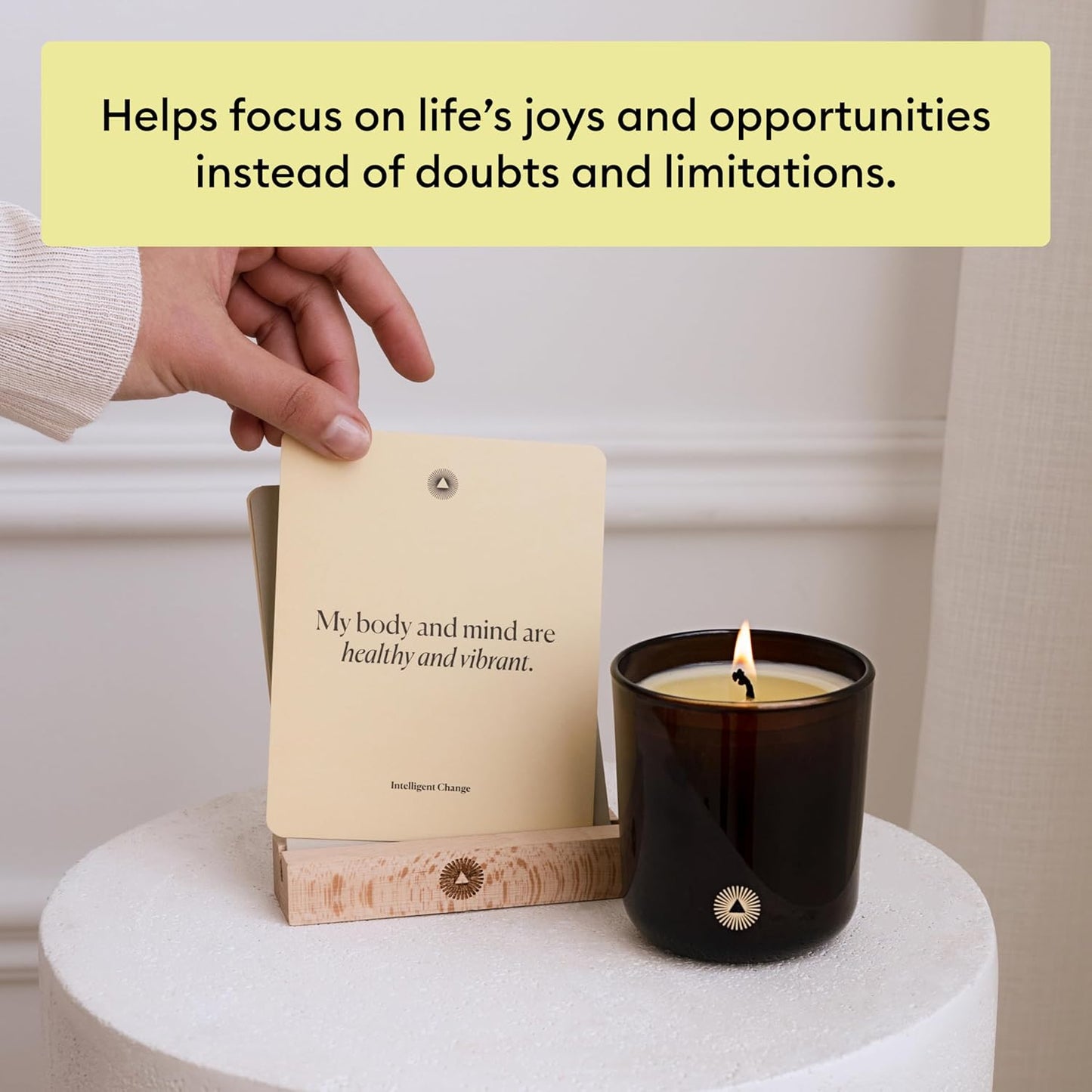 Intelligent Change - Mindful Affirmations, 52 Positive Affirmation Cards with Display Stand, Daily Affirmations for Inspiration, Mindfulness & Self Care, Unique Gifts for Women and Men - Serious Techies