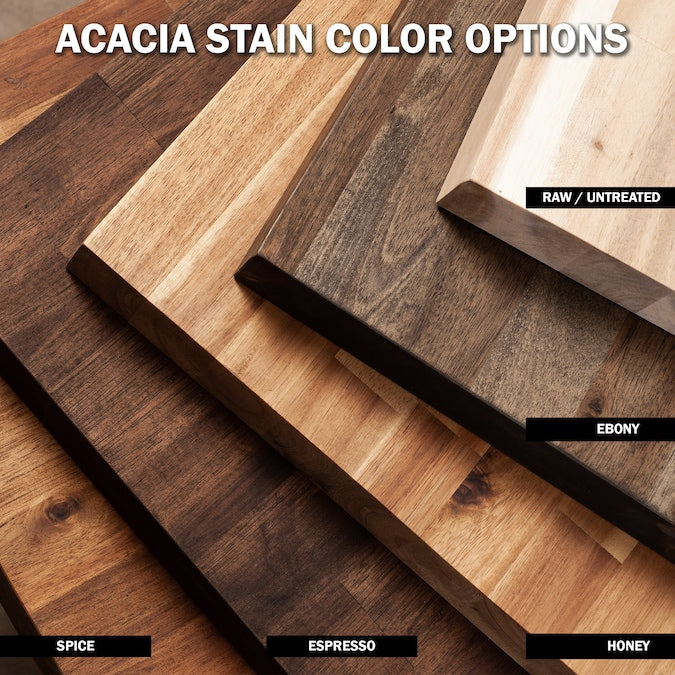 Sparrow Peak - Natural Grain 6-Ft X 39-In X 1.5-In Honey Stained Acacia Wood Butcher Block Countertop - Serious Techies
