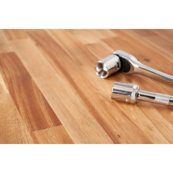 Sparrow Peak - Natural Grain 6-Ft X 39-In X 1.5-In Honey Stained Acacia Wood Butcher Block Countertop - Serious Techies
