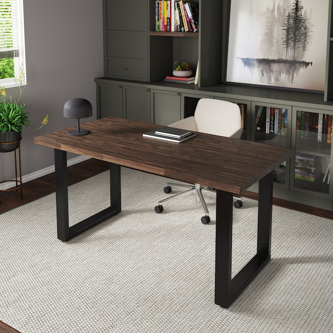 Sparrow Peak - Acacia Espresso Stained Natural Grain 6-Ft X 39-In X 1.5-In Espresso Stained Acacia Wood Butcher Block Countertop - Serious Techies