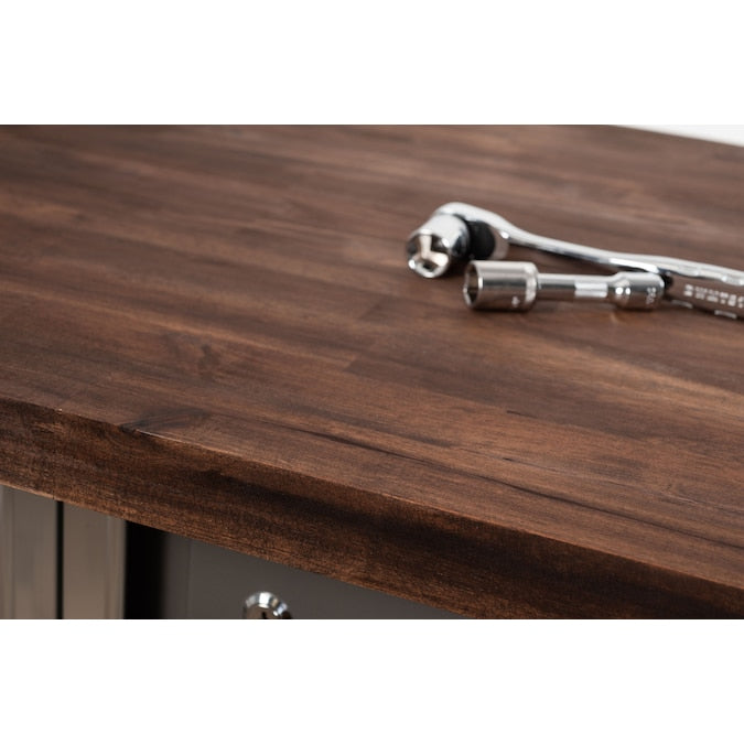 Sparrow Peak - Acacia Espresso Stained Natural Grain 6-Ft X 39-In X 1.5-In Espresso Stained Acacia Wood Butcher Block Countertop - Serious Techies