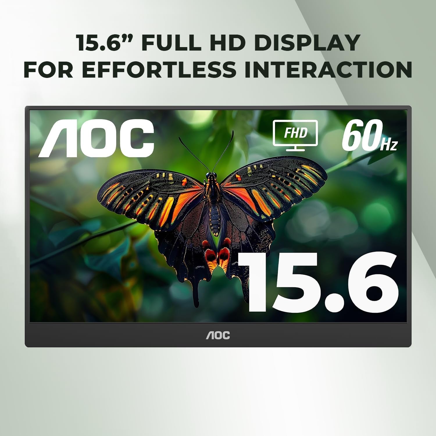 AOC - 16T20 Portable Monitor 15.6 Inch FHD 1920X1080, IPS Panel Computer Display, Speakers, USB Type C X2, Mini HDMI X1, Premium Smart Cover, Gaming Console Compatible - Serious Techies